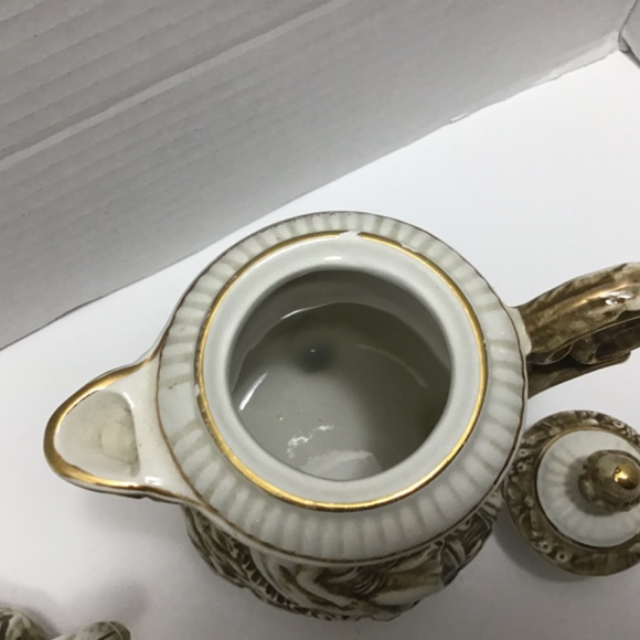 R. Capodimonte M.A.S. Small teapot with 4 footed cups and 6 plates - Picture 6 of 16